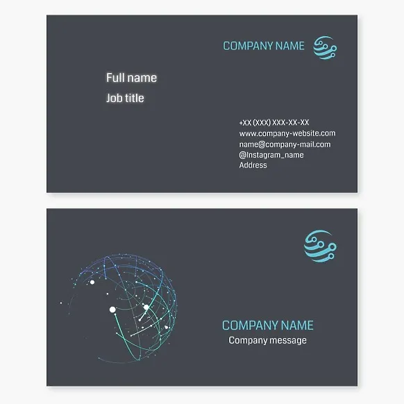 Business card template Electronic devices