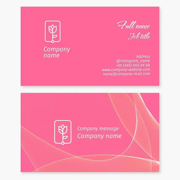 Flower Logo | Pink Business Card Template