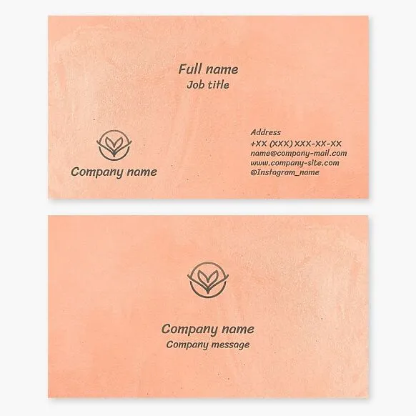Business card template with a floral logo. Beauty salon. Flower shop. Flowers for home and office.