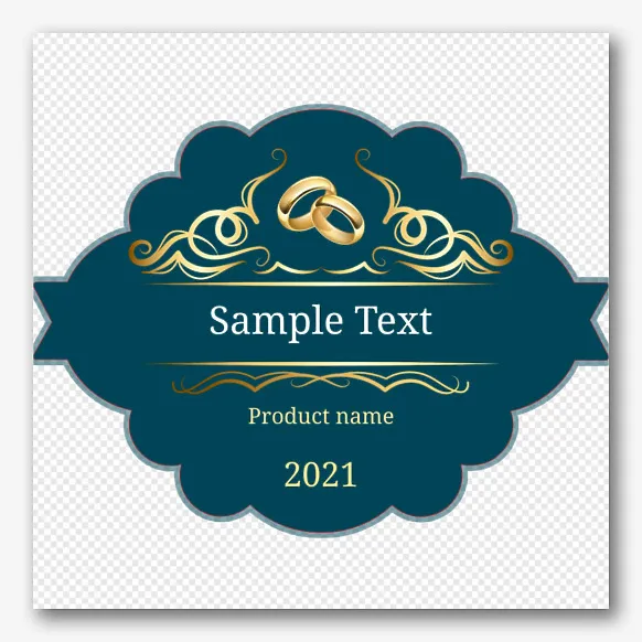 Wedding Champagne Label Template