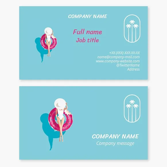 Resort Business Card, Beach Accessories