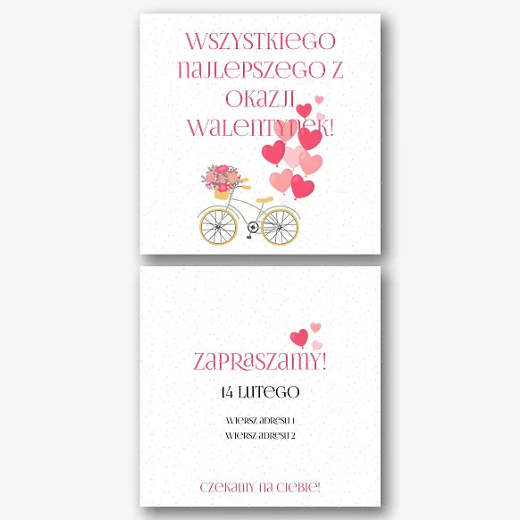 Szablon kartki walentynkowej