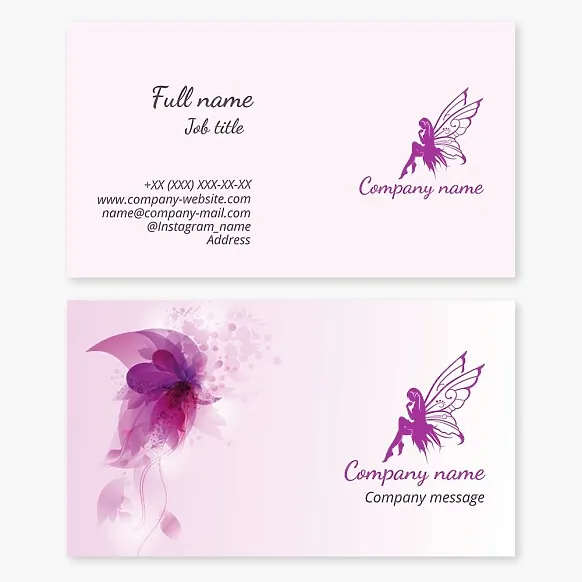 Beauty Salon Business Card Template, Abstract