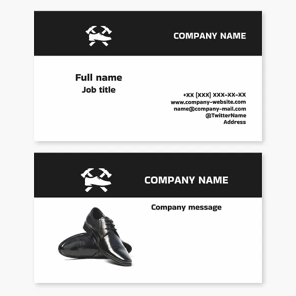 Business card template Shoe repair
