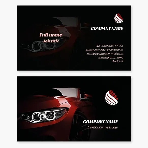 Business card template Car sales