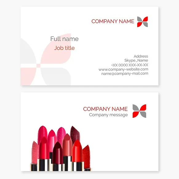 Makeup | Stylist | Cosmetics | Business card template.