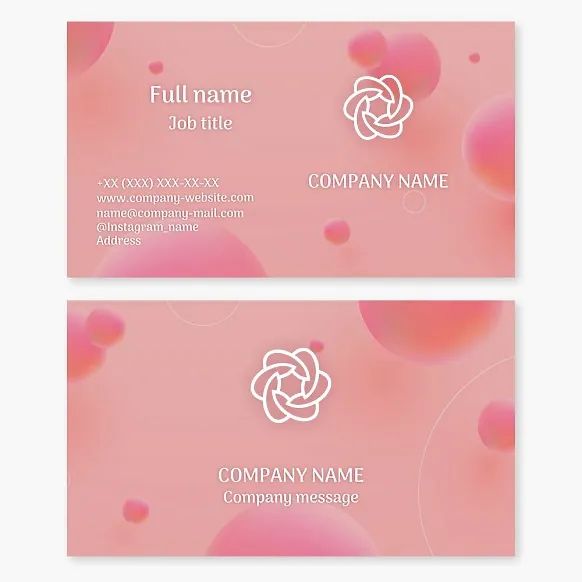 Business card template Flower, abstract, beauty, salon