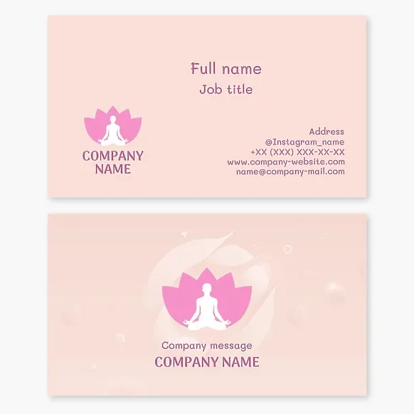 Yoga business card template