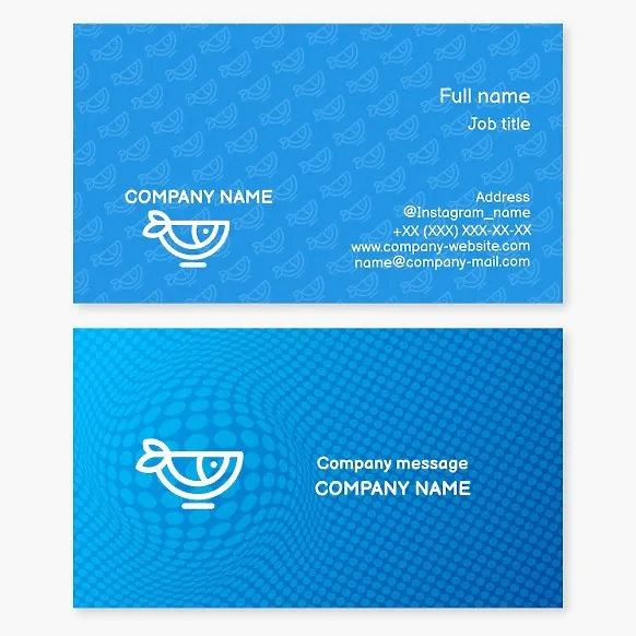 Fish Bowl Logo Business Card Template. Cafe. Fish Canteen.