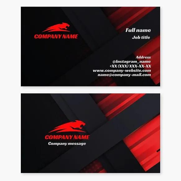 Big Cat Logo | Sports Team | Abstract Business Card Template