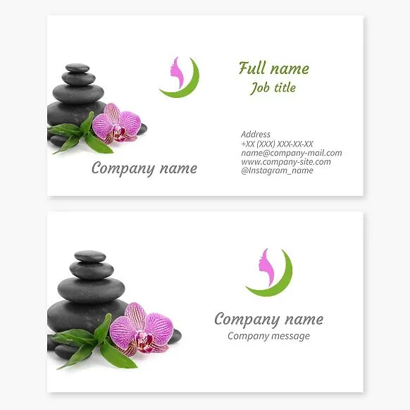 Business card template. Spa salon.
