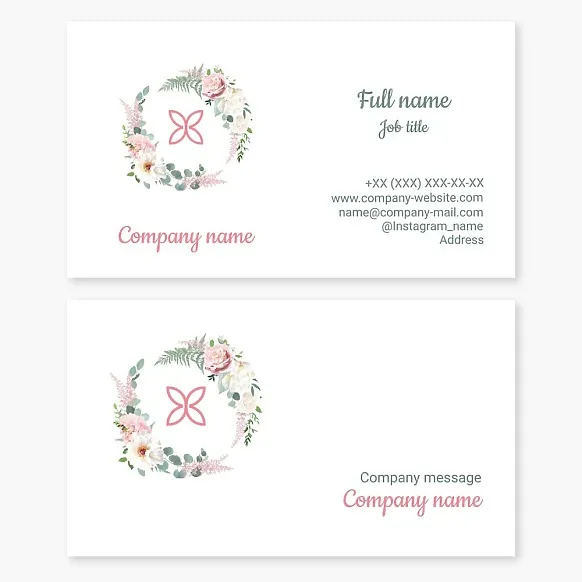 Butterfly Business Card Template, Beauty, Beauty Salon, Letter X