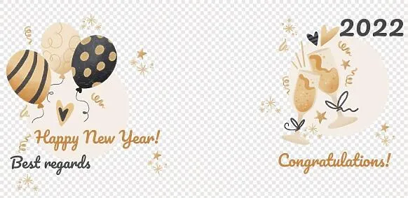 New Year's template for printing on mugs