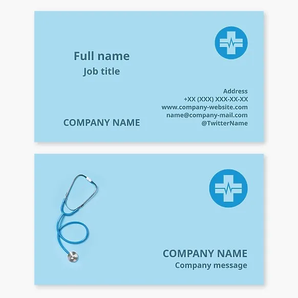 Business card template Medicine, diagnostics