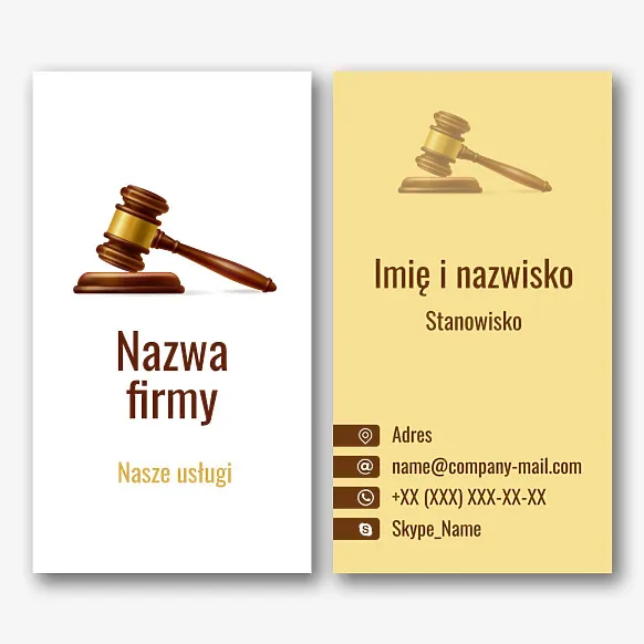 Szablon wizytówki sędziego