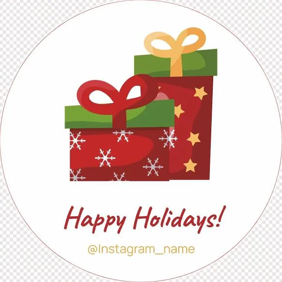 New Year's Sticker Template
