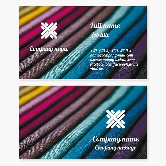 Business card template Fabrics