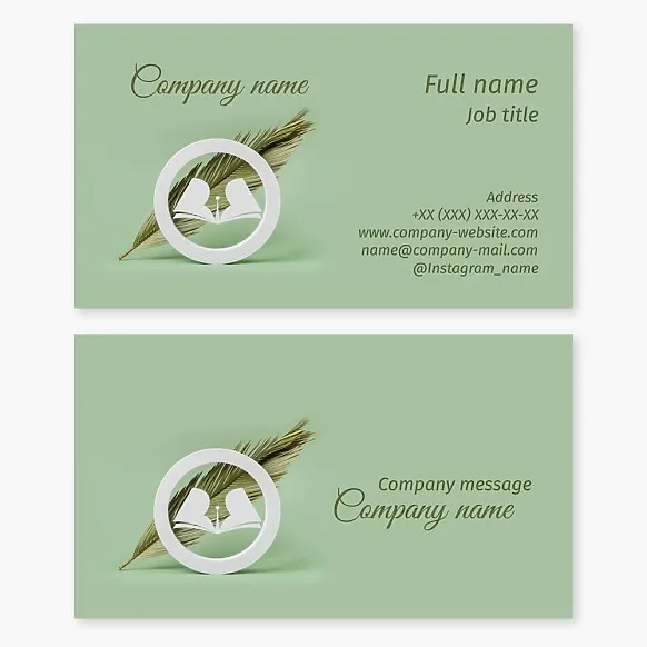 Poetry, writer, Letter O Business card template