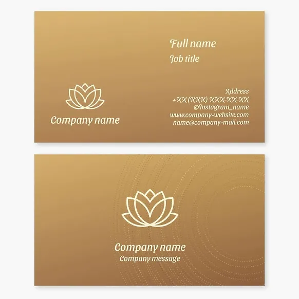 Lotus Business Card Template, Beauty, Yoga, Club