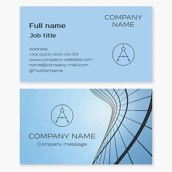 Architecture business card template, Letter O