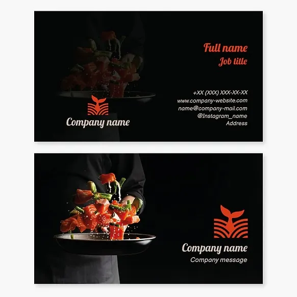 Business card template Restaurant, seafood