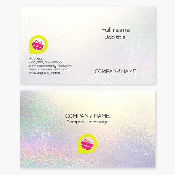 Business card template. Gift and souvenir shop.