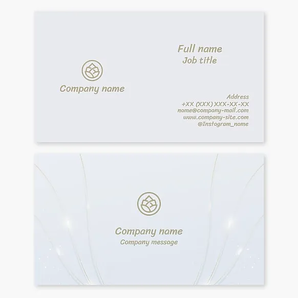 Business card template. Abstraction. Beauty salon. Makeup. Flower. Letter O.