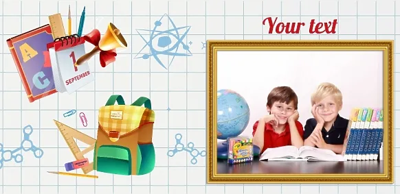 Template with children for printing on mugs