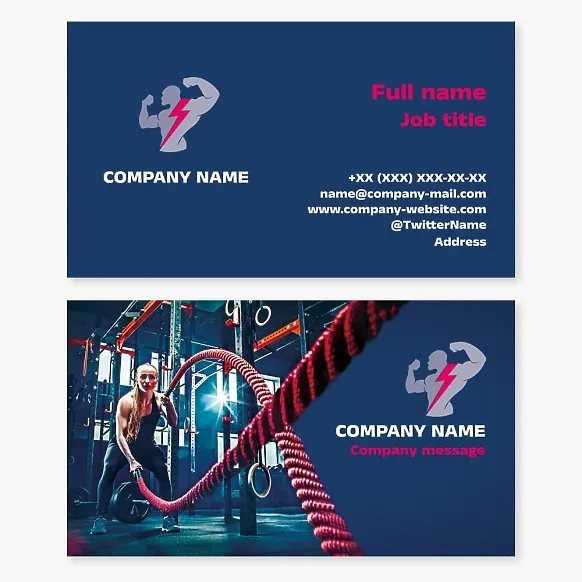 Fitness, Gym business card template