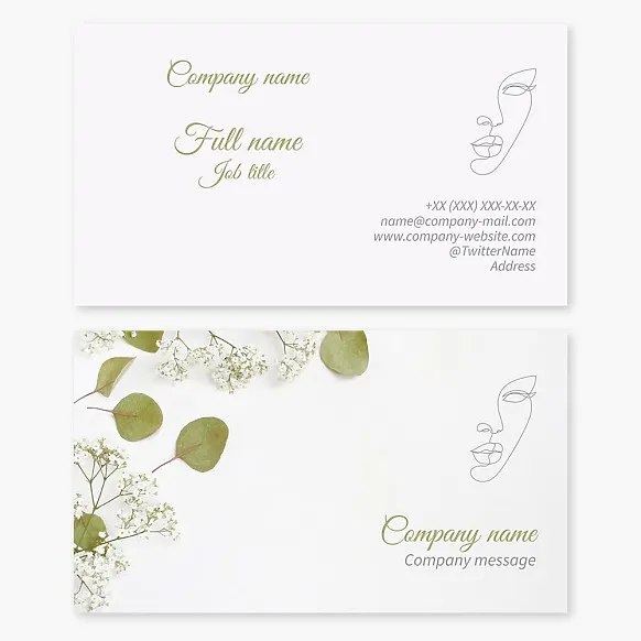 Women's club business card template, Beauty 