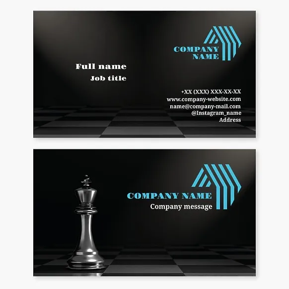 Business card template Real estate, king