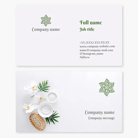SPA business card template
