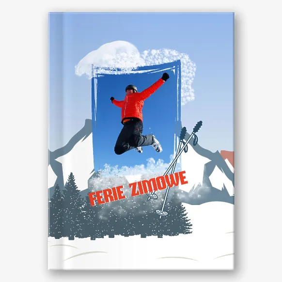 Szablon fotoksiążki z wakacji zimowych