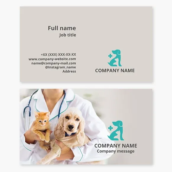 Business card template Veterinary clinic
