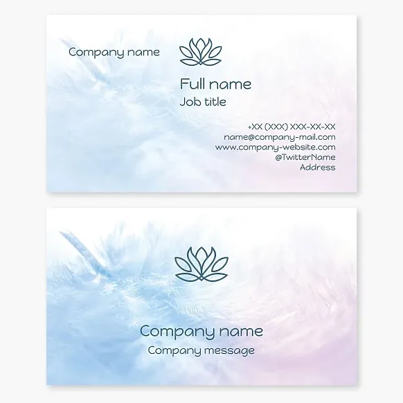 Lotus, abstraction Business card template