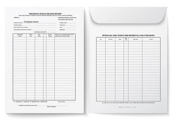 Mileage Master Envelope