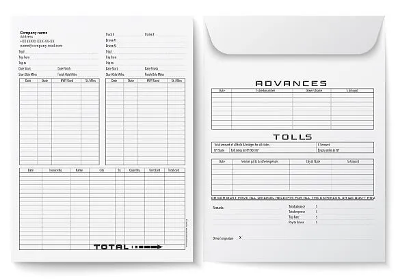 Trip Cost Report Envelope 001
