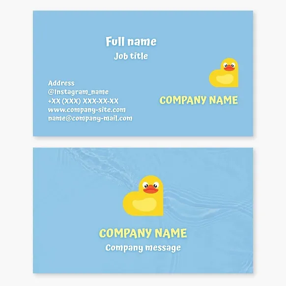 Business card template Baby bath products