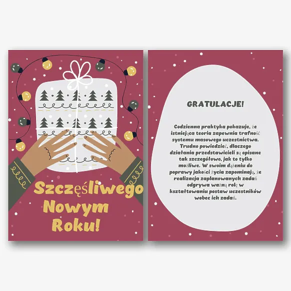 Szablon kartki noworocznej