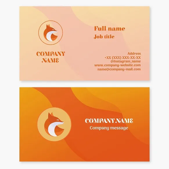 Fox business card template