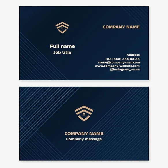 Business card template. Real estate. Additional roof over the house. Property insurance.