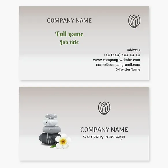 Business card template Flower, SPA