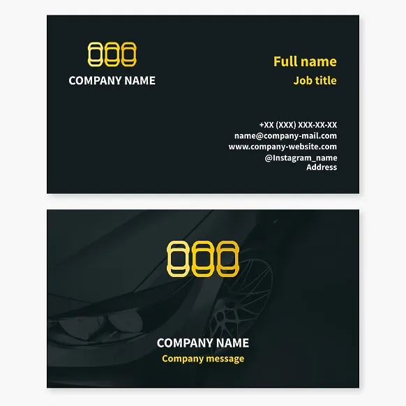 Business card template Cars