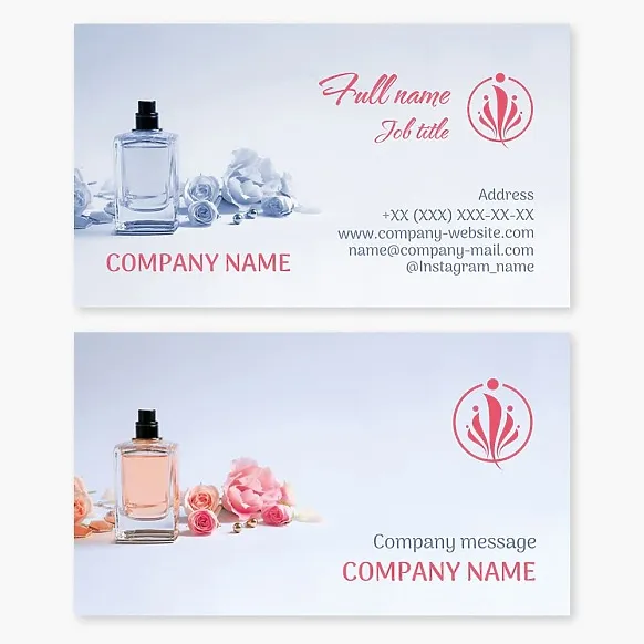 Business card template Perfumes, ingredients