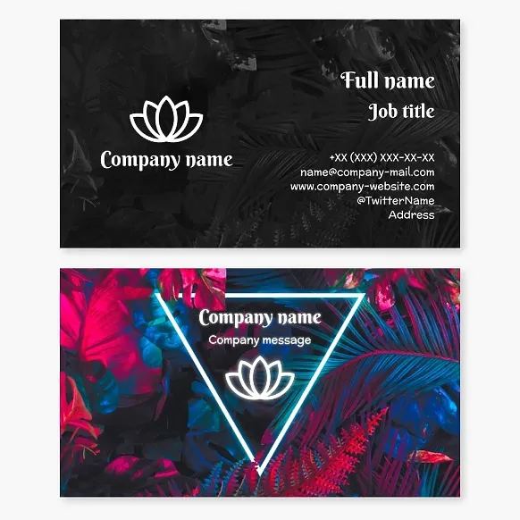 Lotus business card template, night club