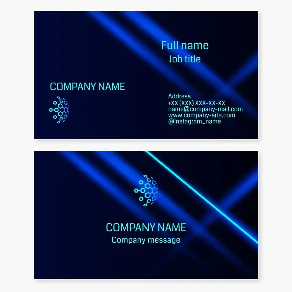 Business card template. Abstract. Honeycomb. Moving forward.