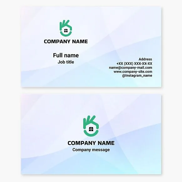 Real estate agency business card template. Realtor.