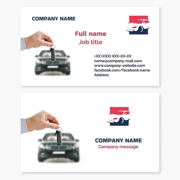 Business card template Car sales