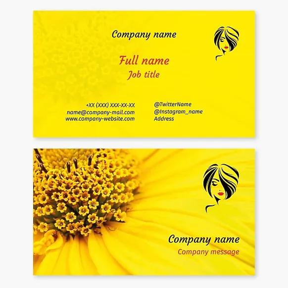 Business card template Hairdresser, beauty salon
