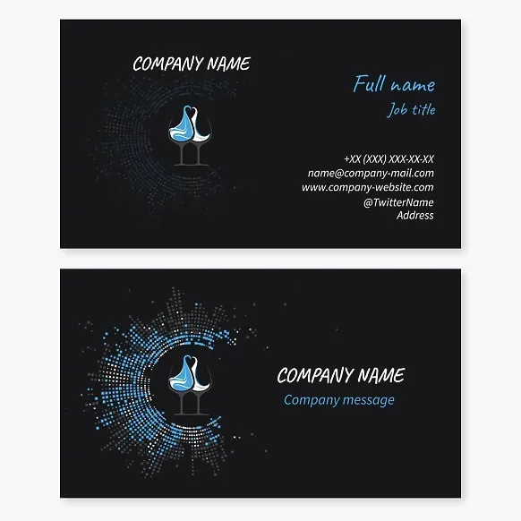 Business card template Bar, night club